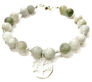 Burma Jade with Tree of Life for Prosperity Wisdom Peace