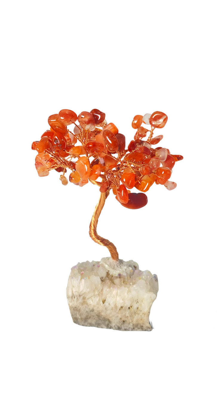 Carnelian Tree With Aura Base