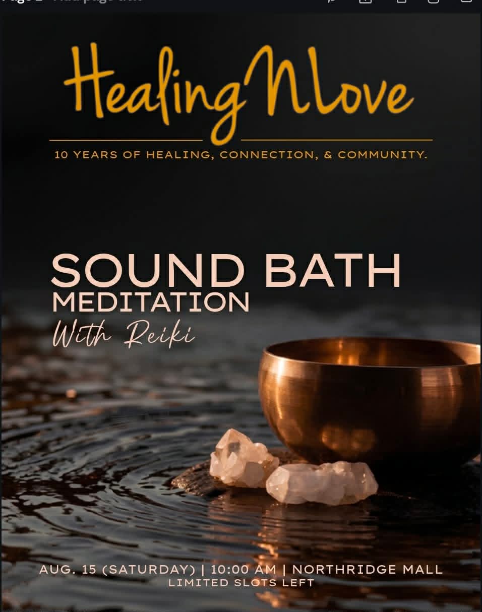SOUND BATH AUG 15th SATURDAY 10am