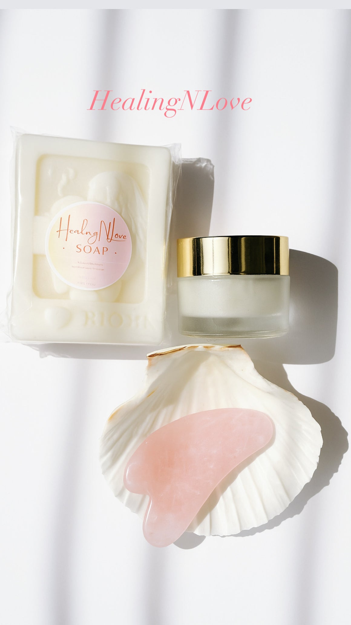 Skin Care Essential Kit (Soap, Butter Bloom Essence, Rose Quarts Guasha)
