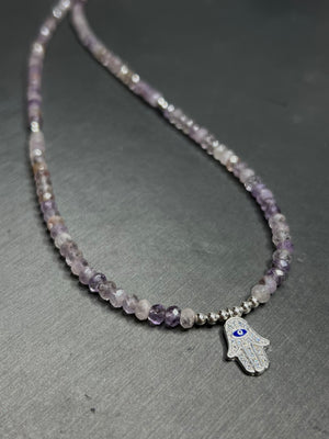 Super 7 Necklace with Sterling Silver Charm