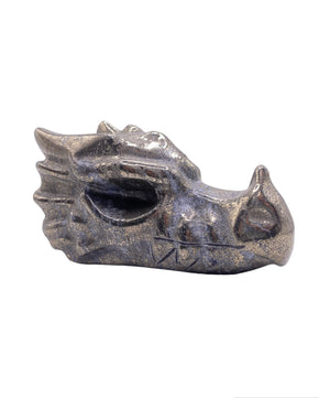 Pyrite Dragon Head Crystal Carving