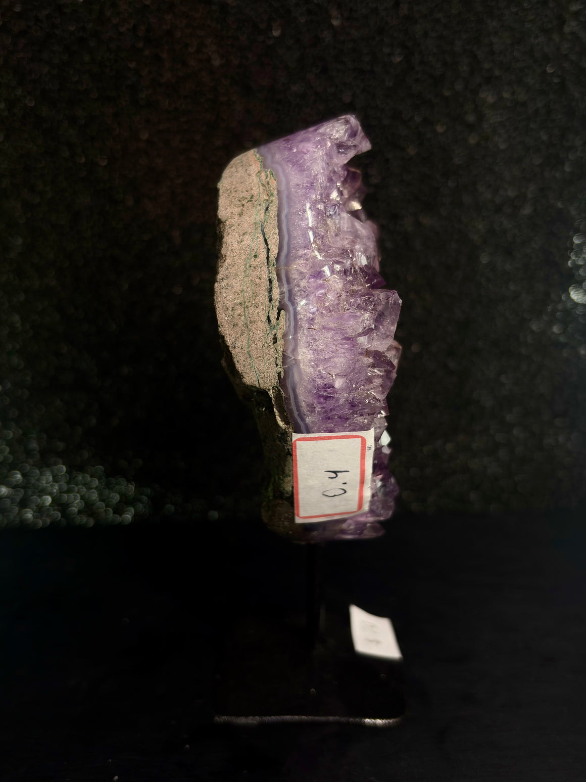 Natural Amethyst Cluster on Metal Stand