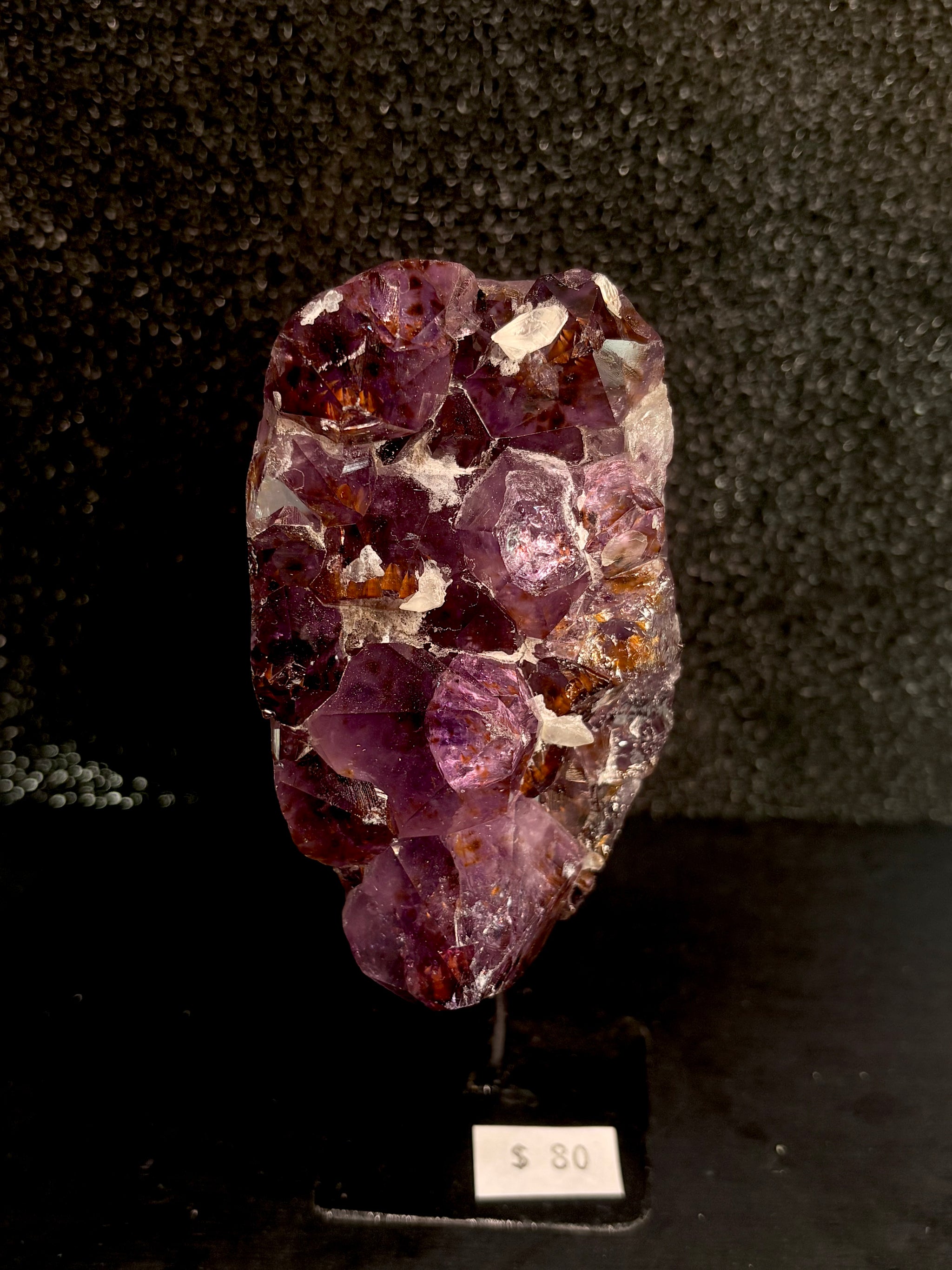 Ametrine Geode on Black Base
