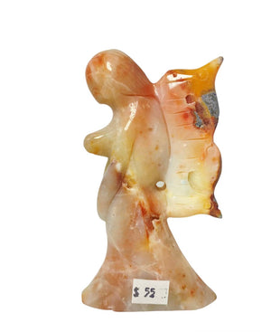 Carnelian Angel Carving