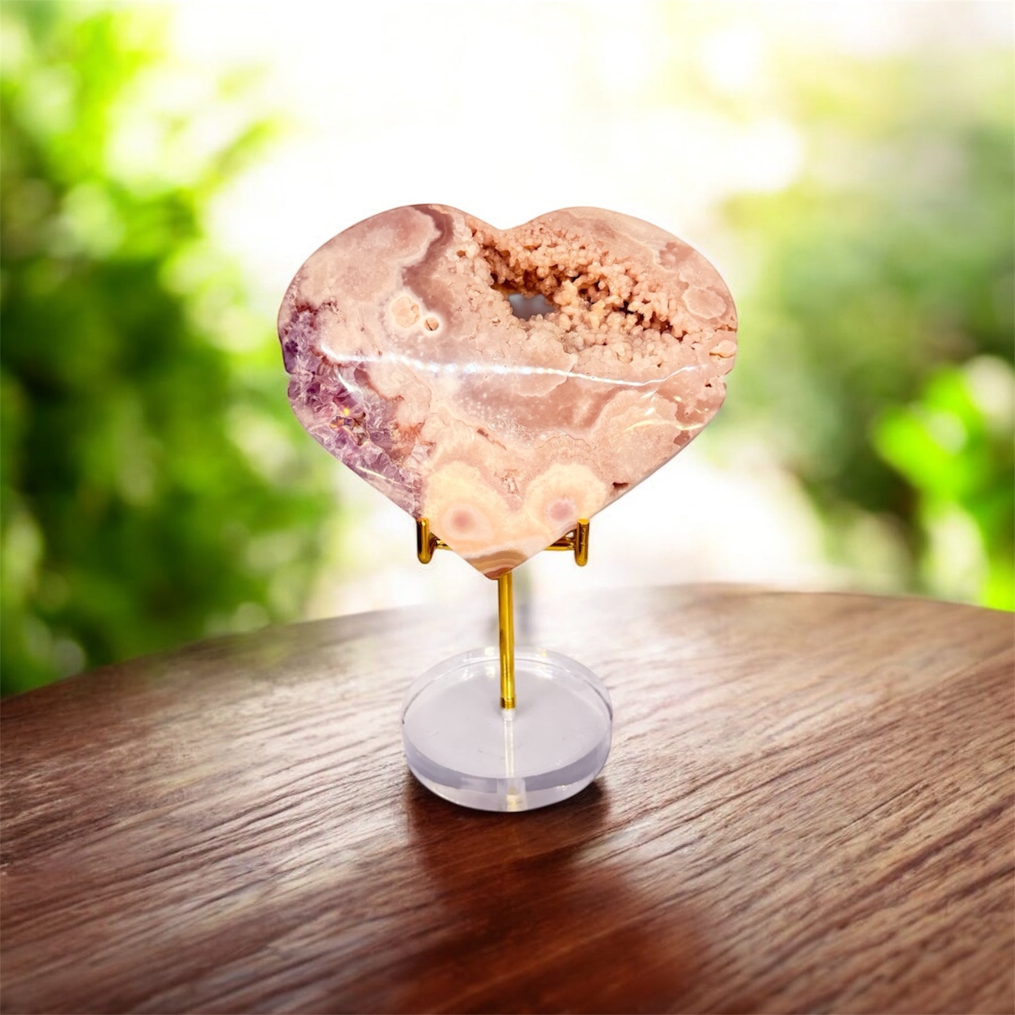 Pink Amethyst Healing Heart