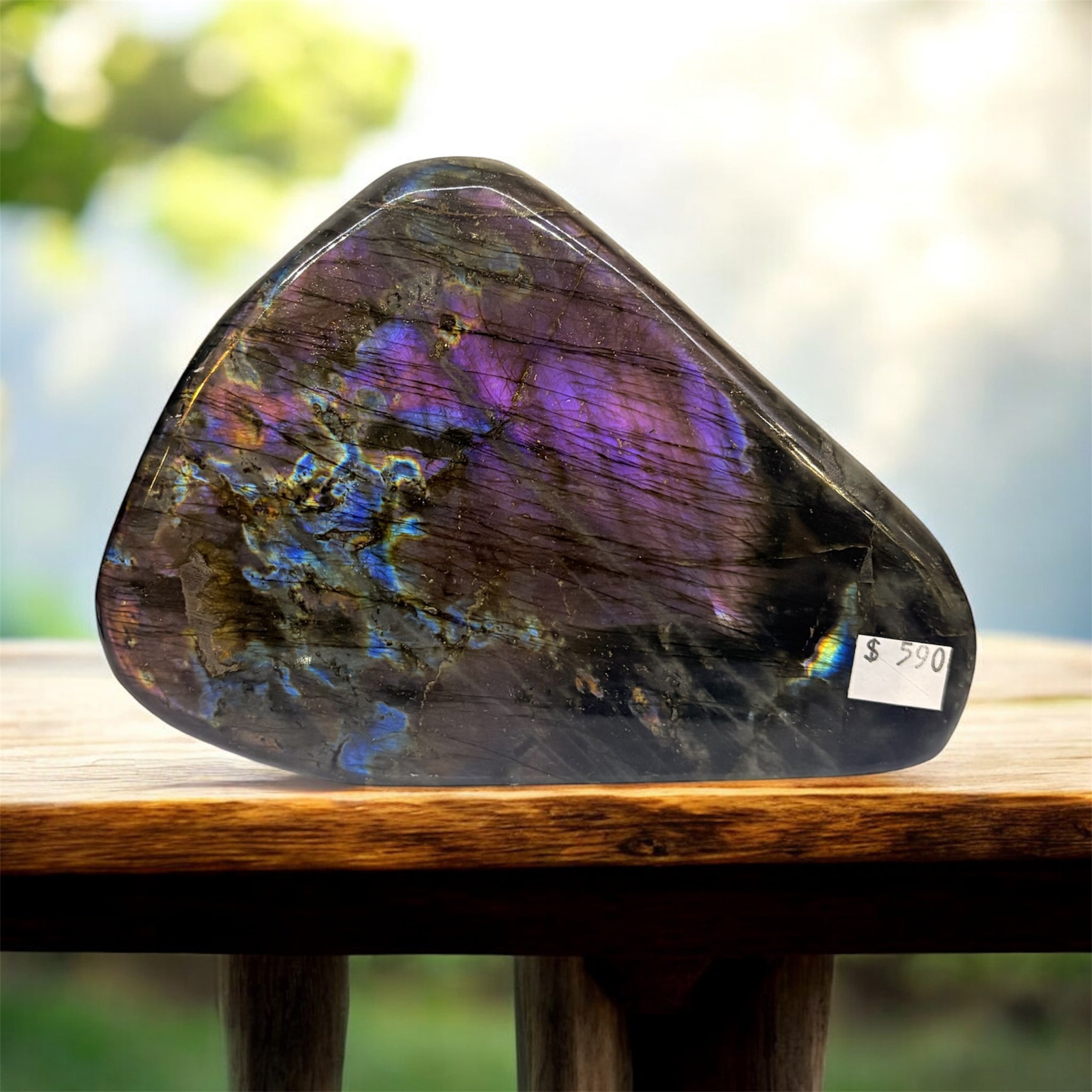 Labradorite Purple Flash Slab