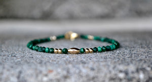 Malachite Healing Gemstone Clasp Bracelet