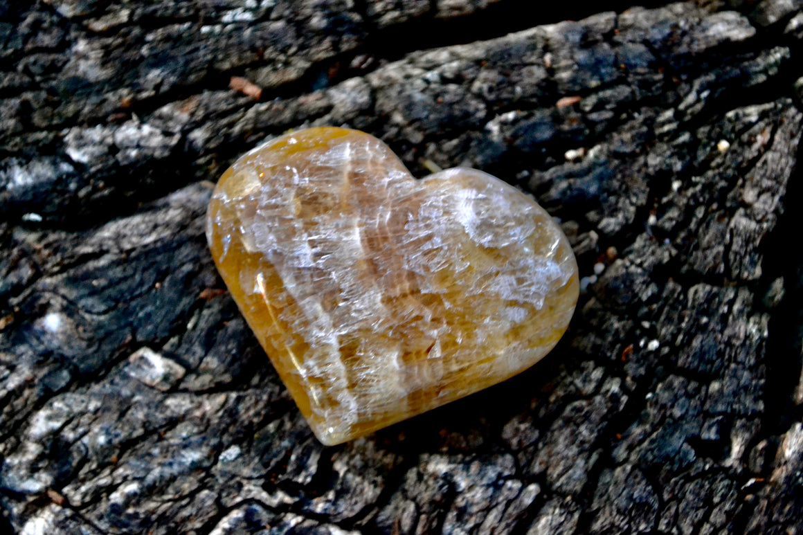 Golden Healer Heart Gemstone