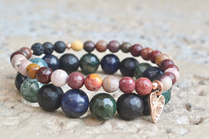 Goldstone Moss Agate Abundance Bracelet