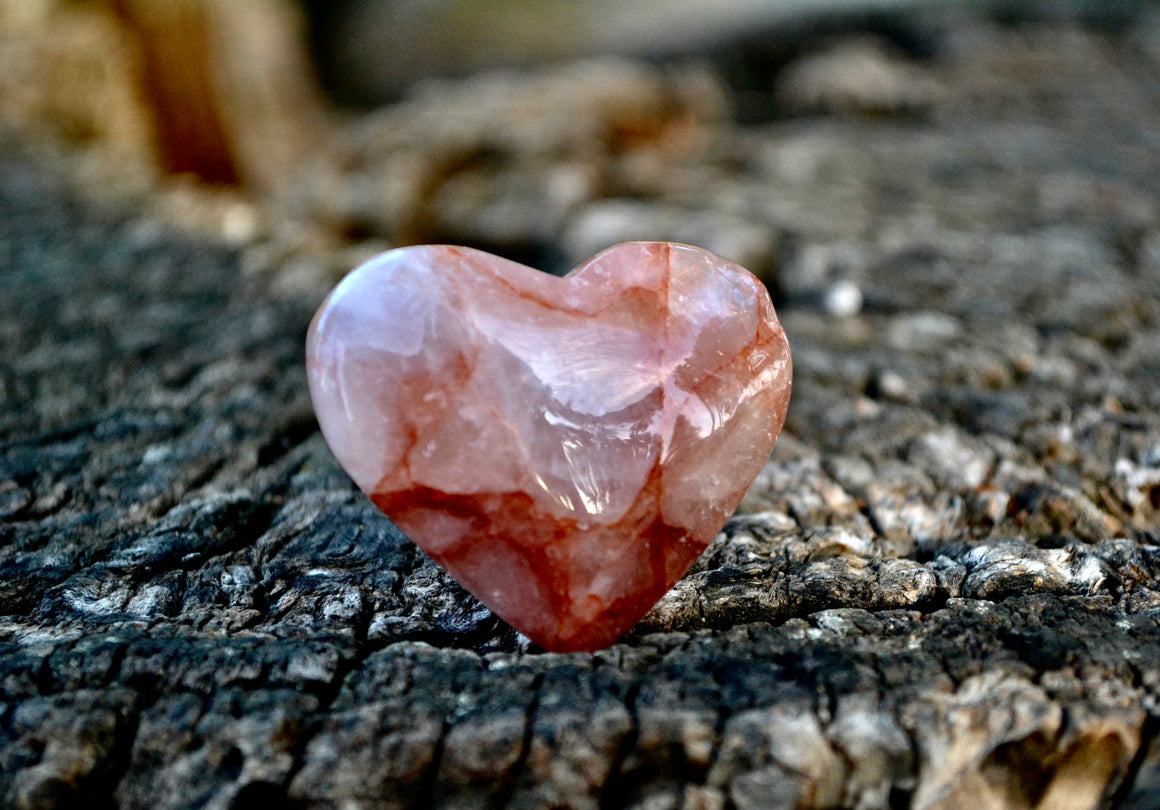 Fire Quartz Heart Healing Gemstone