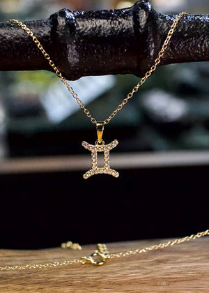 Gemini Zodiac 14K Gold Filled Necklace