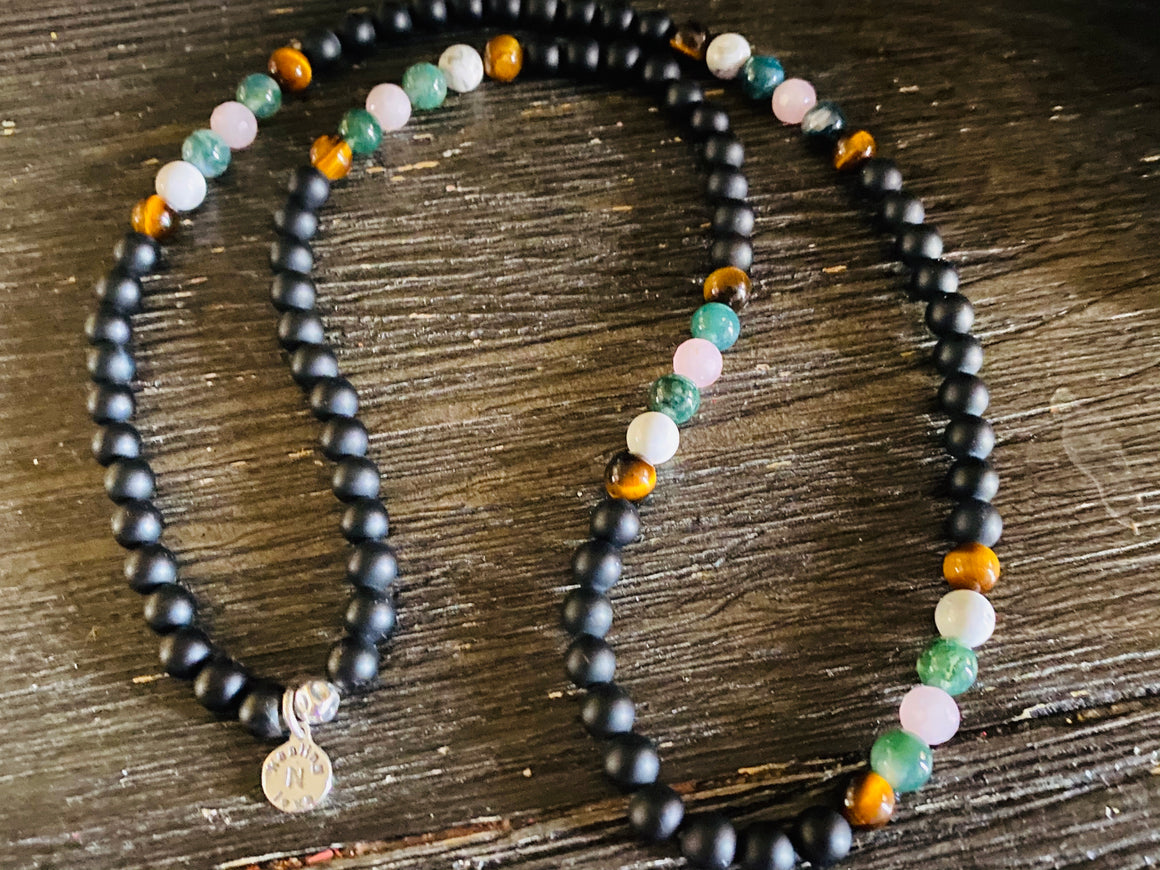 Men’s Healing Necklace 24in for Healing, Love, Stress Relief, and Prosperity