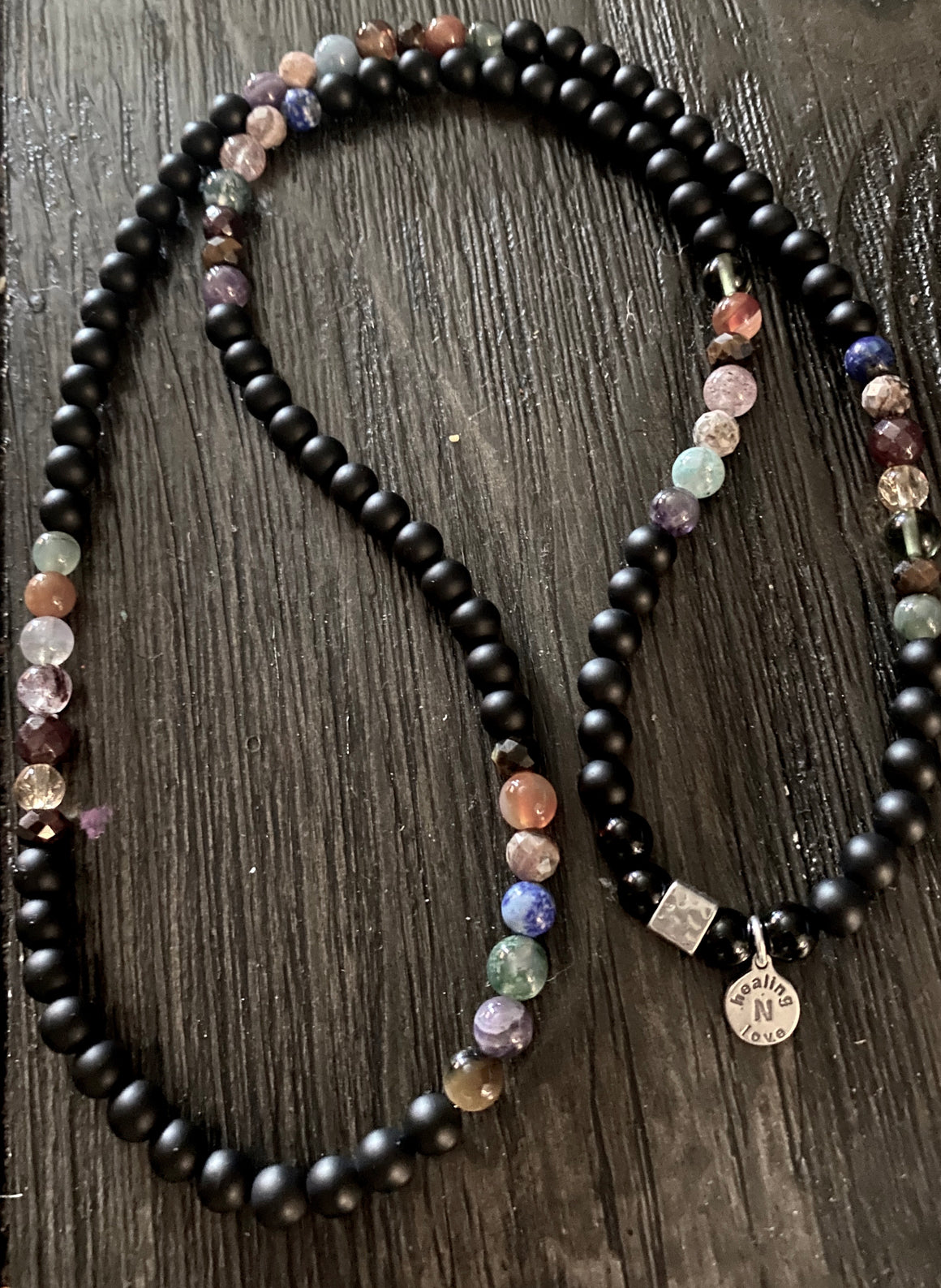 Men’s Healing Necklace 24in for Healing, Love, Stress Relief, and Prosperity