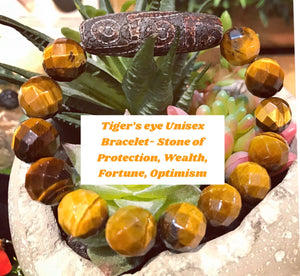 Tiger's Eye Dzi Protection Wealth Fortune Unisex