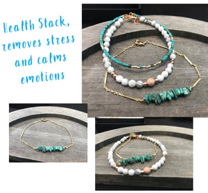 Health Stack with Turquoise and White Howlite